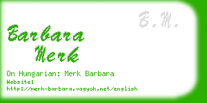 barbara merk business card